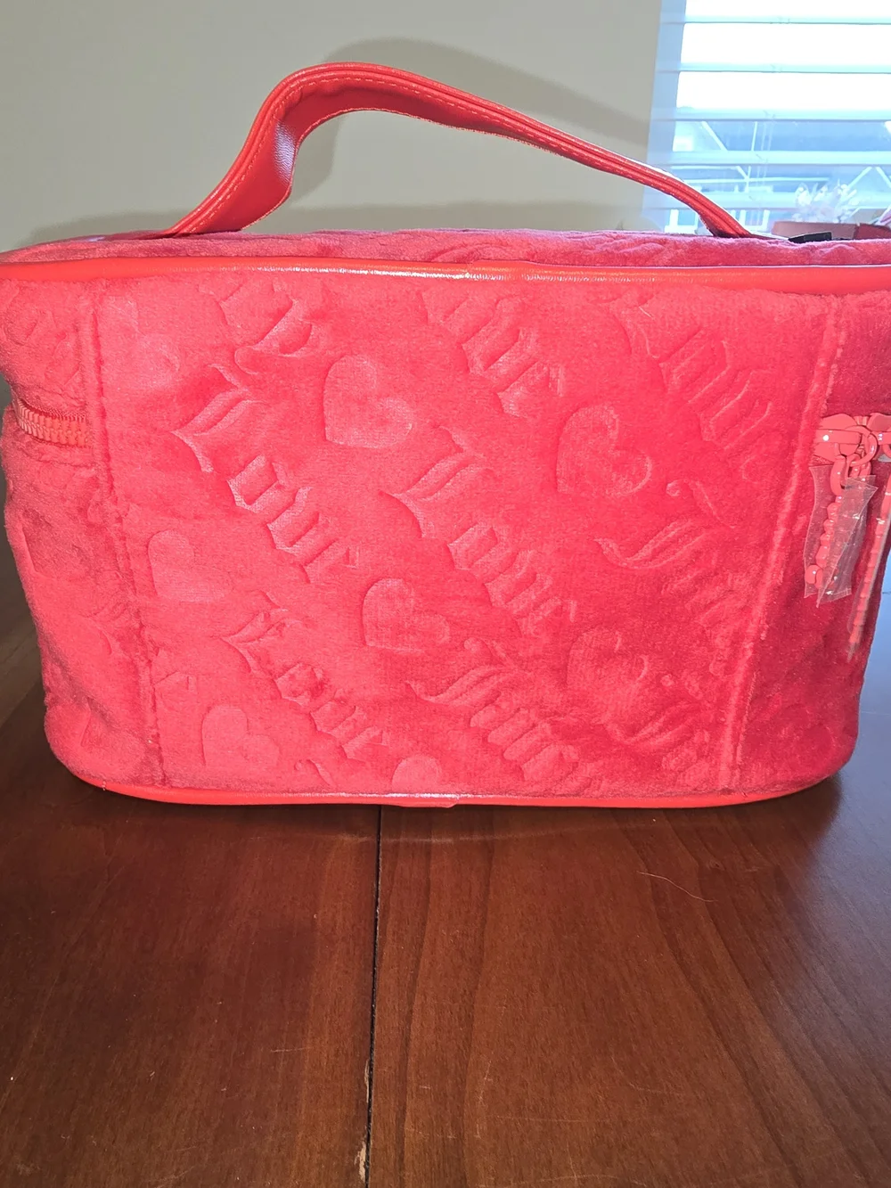 Juicy Couture Red ♥️ Cotton Cosmetic Bag & Toiletry Bottle, Brand New with Tags!